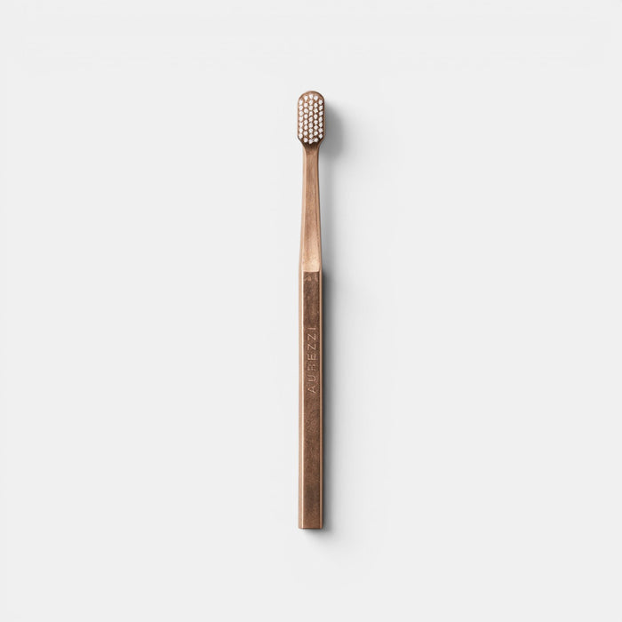 18K Rose Gold Plated White Bristles Toothbrush
