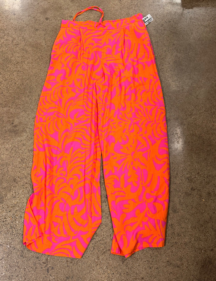 Pants Wide Leg By Cece In Orange & Pink, Size:S