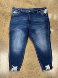 Jeans Skinny By Kancan In Blue Denim, Size:24