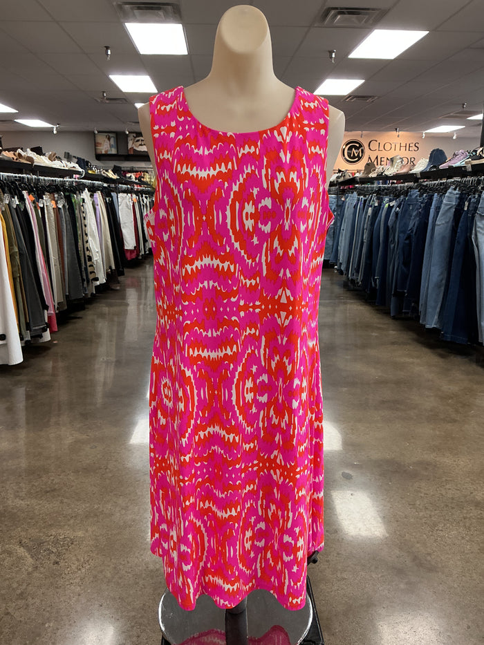 Dress Casual Short By Jude Connally In Orange & Pink, Size:L