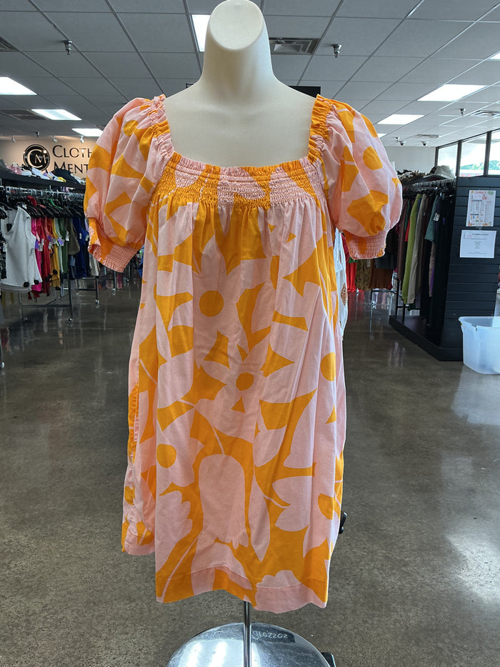 Dress Casual Short By Free People In Orange & Pink, Size:S