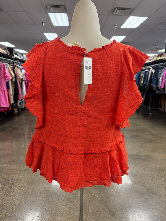 Top Ss By Maeve In Orange, Size:Xs