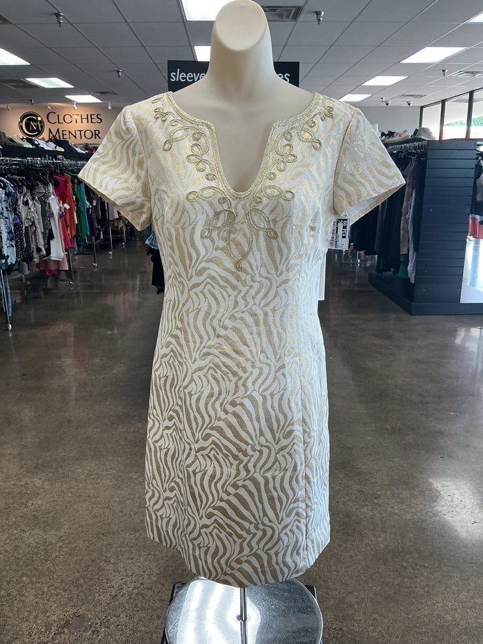 Dress Designer By Lilly Pulitzer In Gold, Size:6