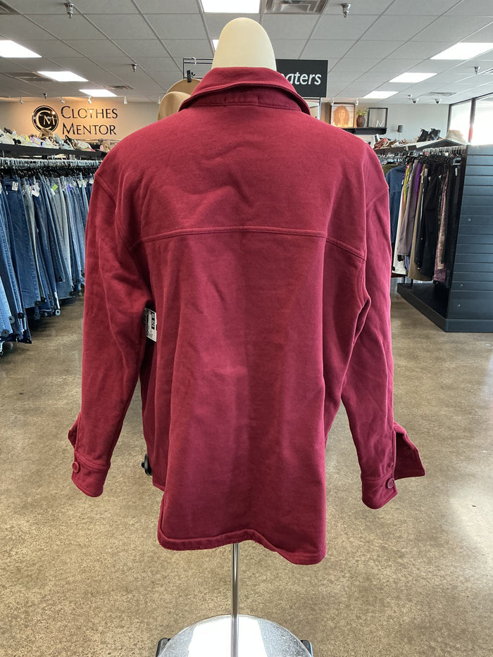 Jacket Shirt By Good American In Red, Size:M