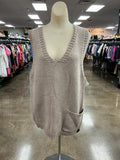 Vest Sweater By Clothes Mentor In Tan, Size:S