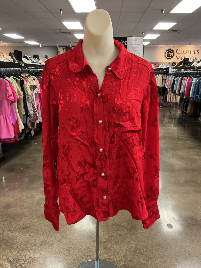 Top Ls By Maeve In Red, Size:L