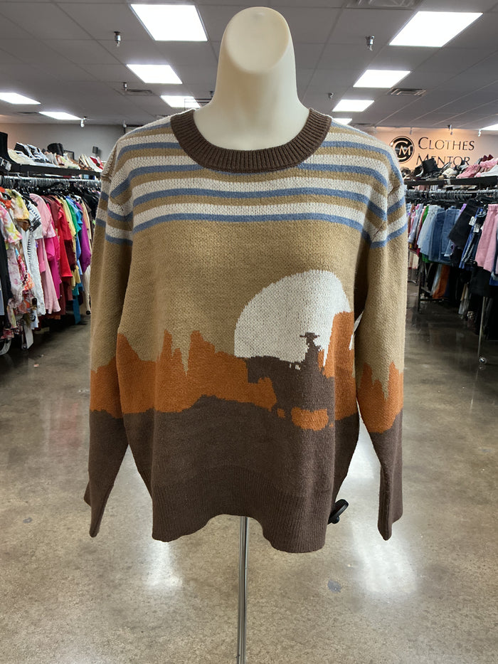 Sweater By Wonderly In Blue & Brown, Size:S