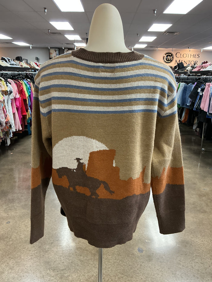 Sweater By Wonderly In Blue & Brown, Size:S