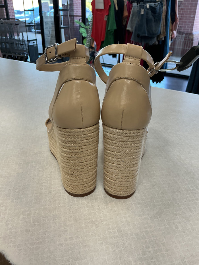 Sandals Heels Wedge By Gianni Bini In Tan, Size:11