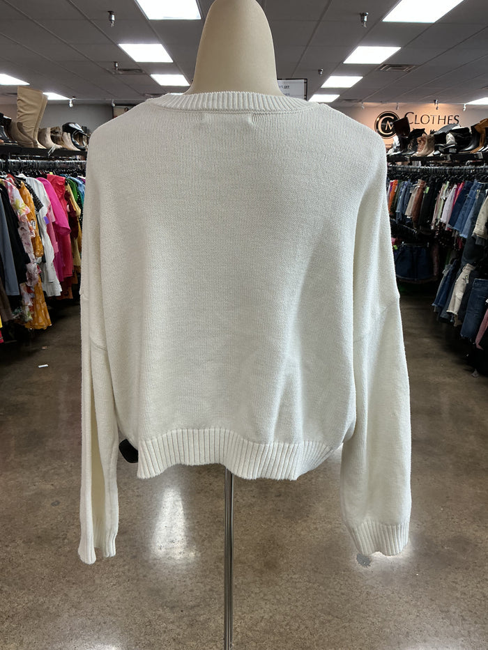 Sweater By Moon And Madison In White, Size:M