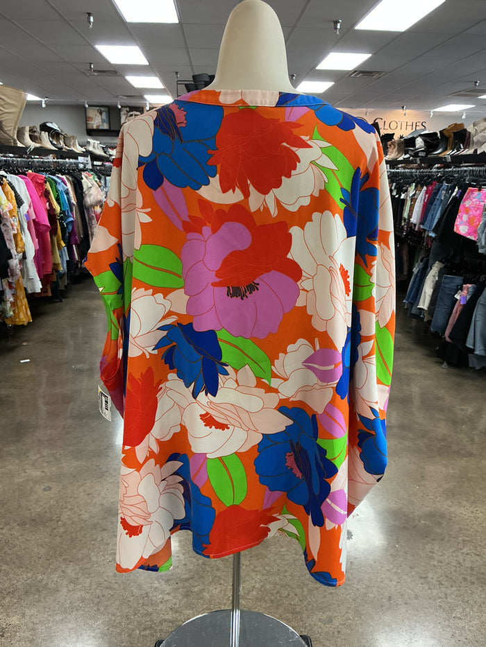 Top Ss By Jodifl In Blue & Orange, Size:L