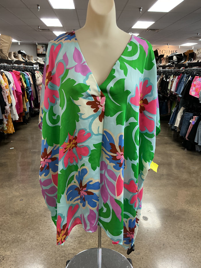 Top Ss By Entro In Floral Print, Size:1X