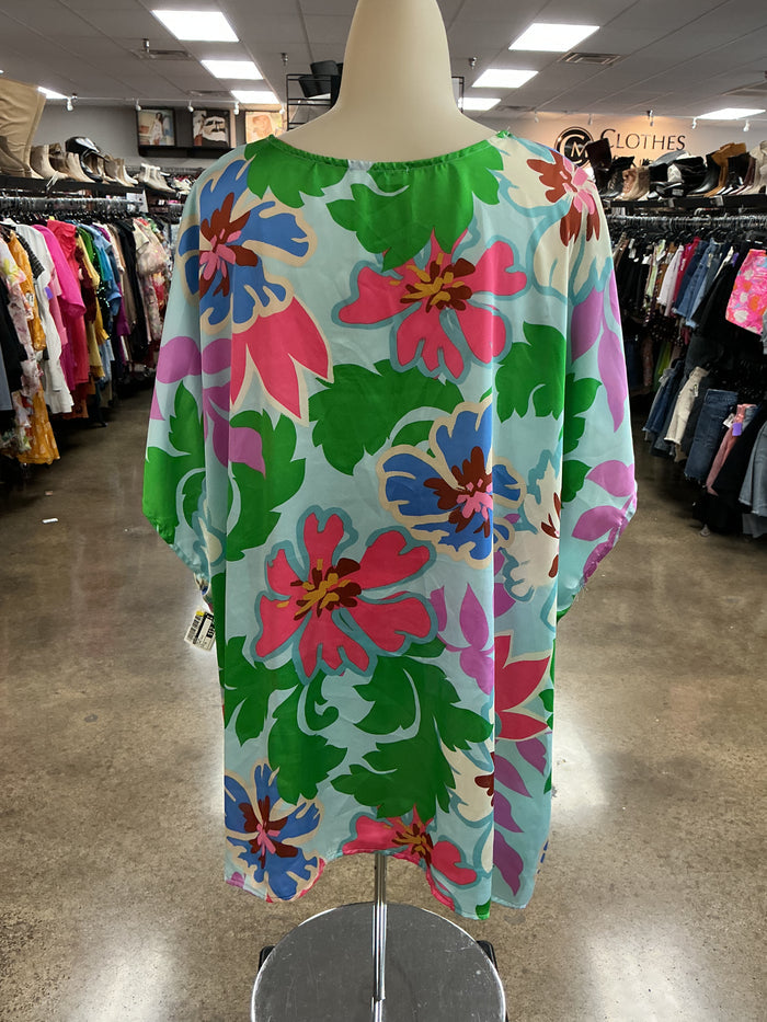 Top Ss By Entro In Floral Print, Size:1X