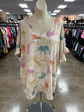 Top Ss By Entro In Animal Print, Size:Xl