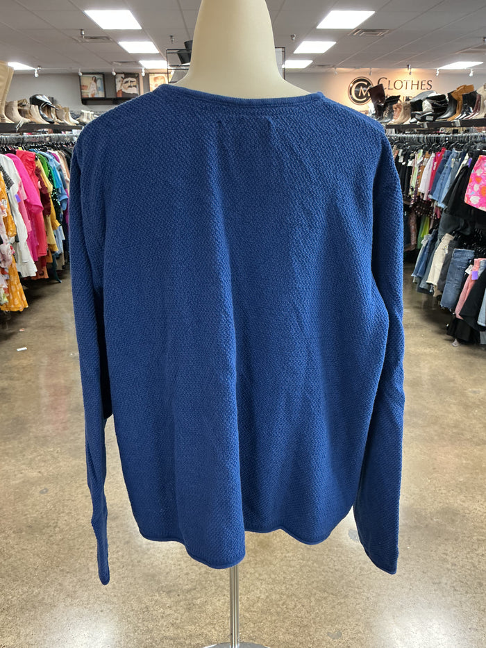 Cardigan By Clothes Mentor In Blue, Size:Xl