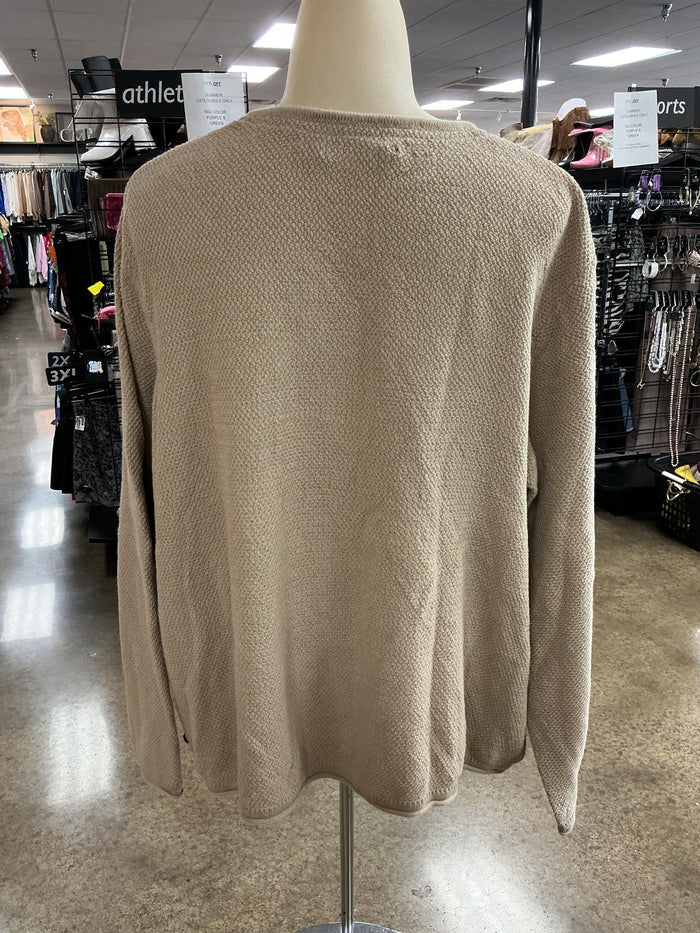 Cardigan By Clothes Mentor In Tan, Size:Xl