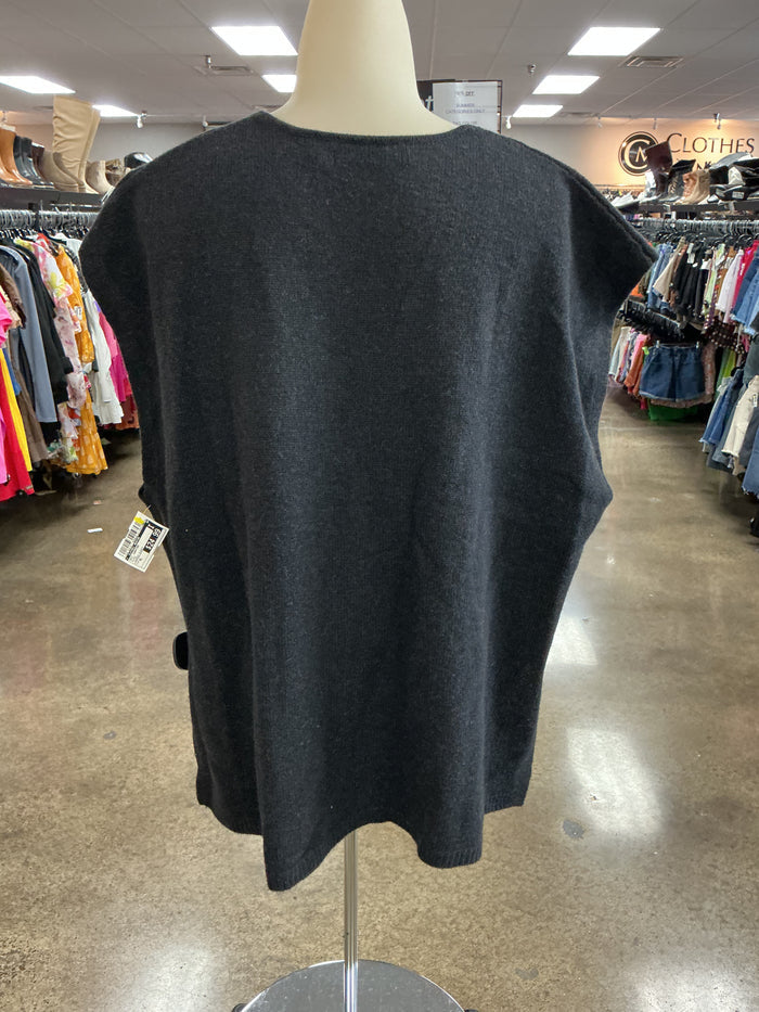Vest Sweater By Clothes Mentor In Black, Size:Xl