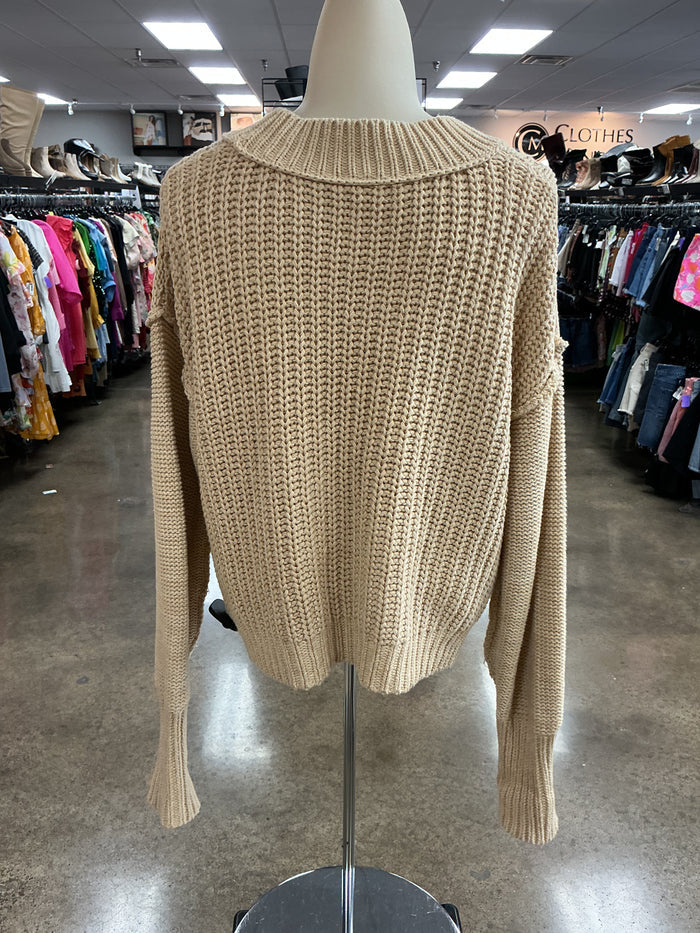 Sweater By Free People In Tan, Size:M