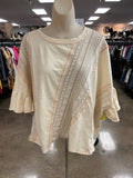 Top Ss By Mittoshop In Cream, Size:M