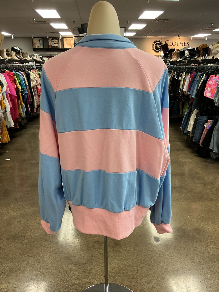 Top Ls By Peach Love Cream California In Blue & Pink, Size:M