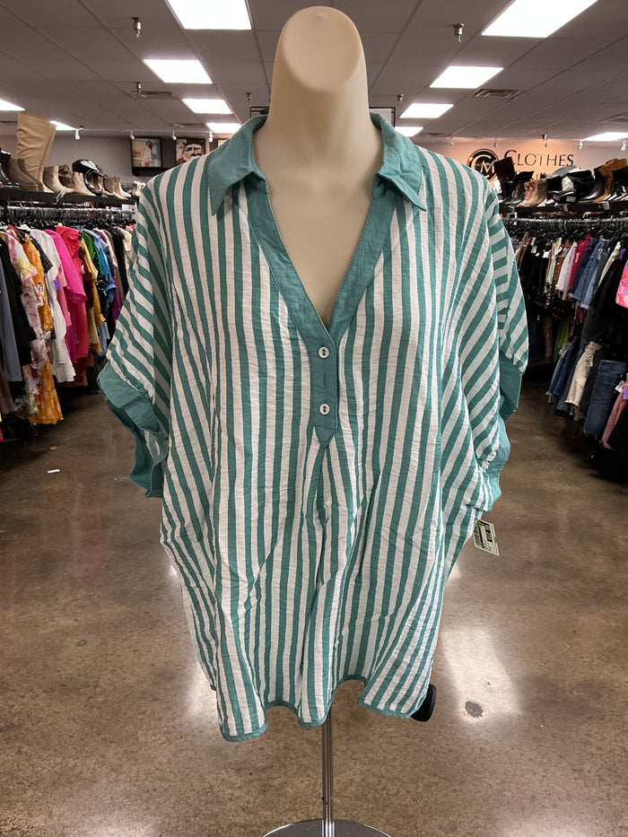 Top Ss By Umgee In Blue & White, Size:M