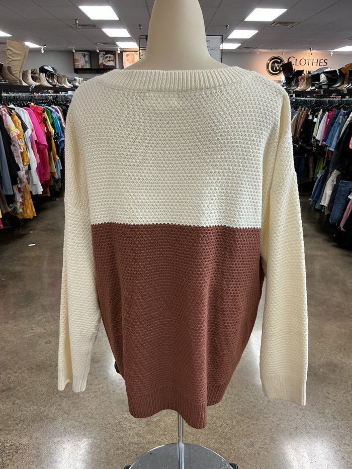 Sweater By Listicle In Cream, Size:M