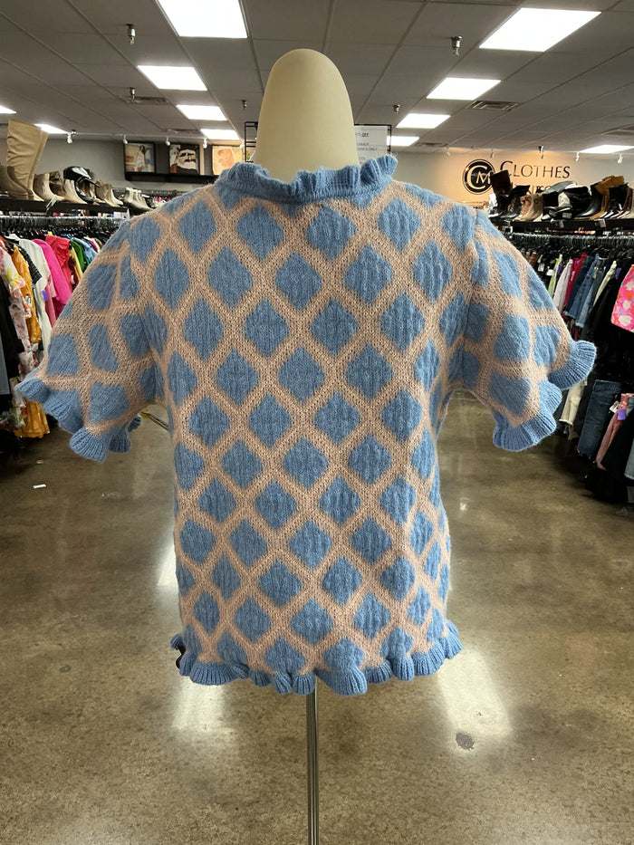 Sweater Ss By So Me In Blue & Pink, Size:Xl