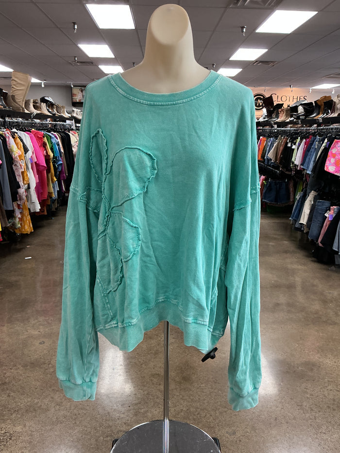 Top Ls By Easel In Green, Size:L