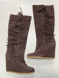 Boots Designer By Coach In Brown, Size:8.5
