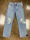 Jeans Straight By Agolde In Blue Denim, Size:6