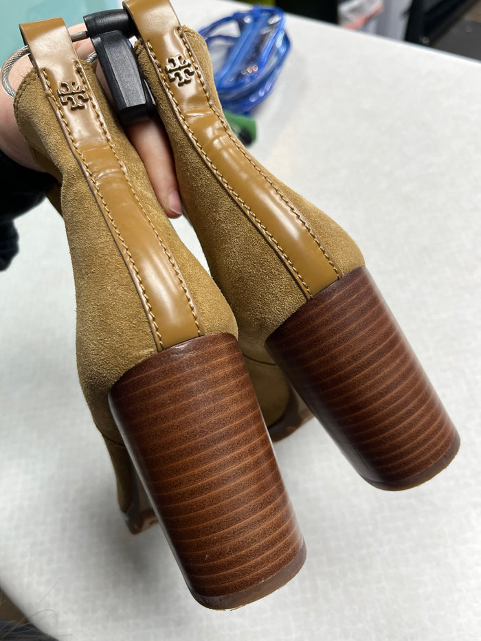 Boots Designer By Tory Burch In Tan, Size:8