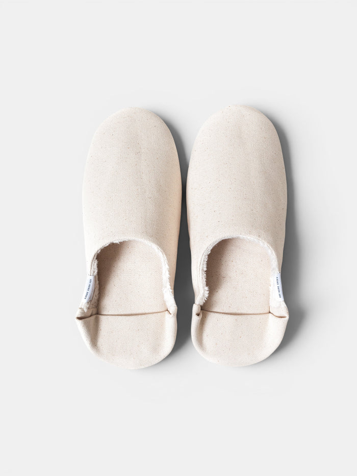 ABE Canvas Home Shoes - Lined Natural