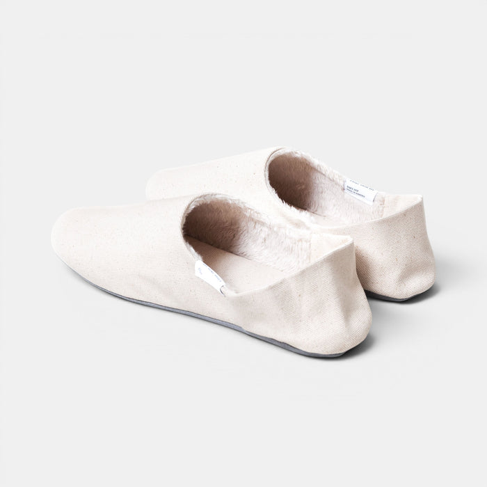 ABE Canvas Home Shoes - Lined Natural