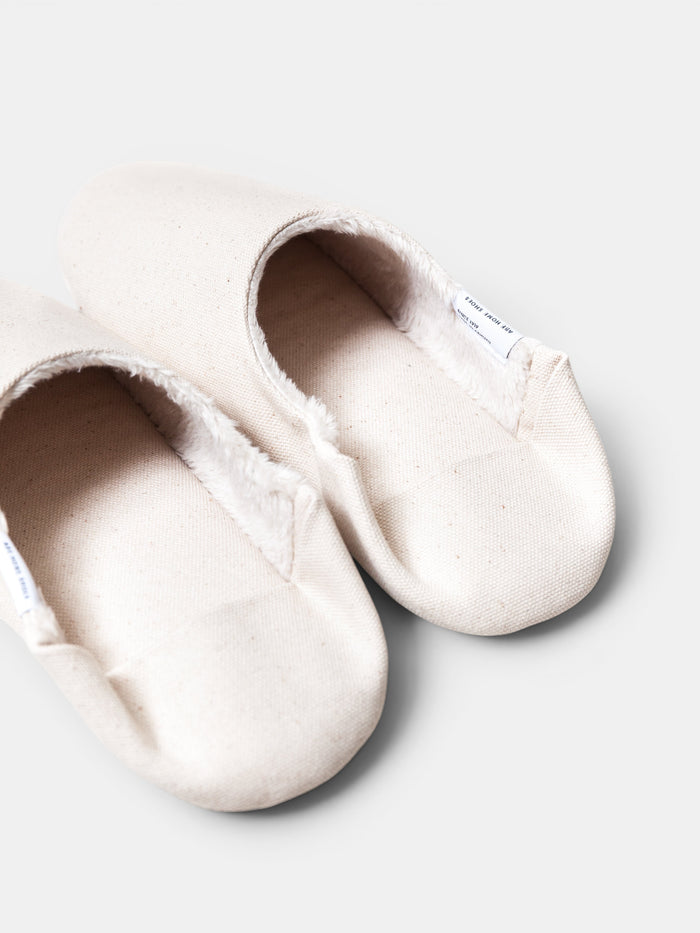 ABE Canvas Home Shoes - Lined Natural