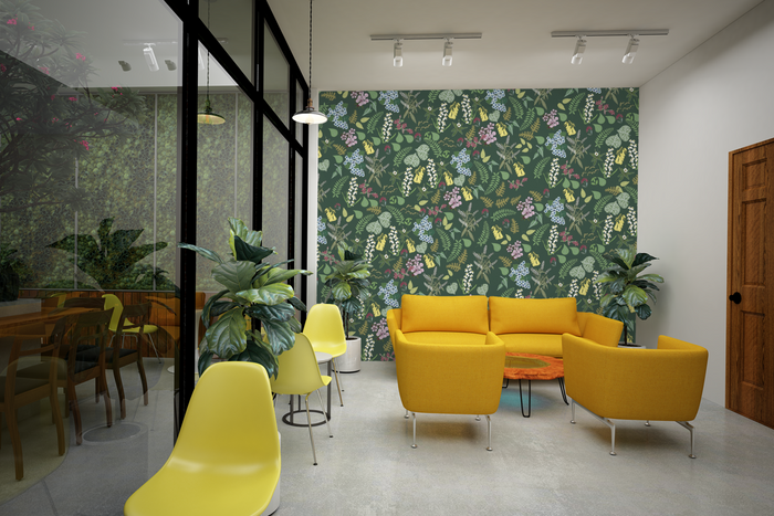 Abel Tasman - Forest Green - Custom Sized Wallpaper Mural (per m2)