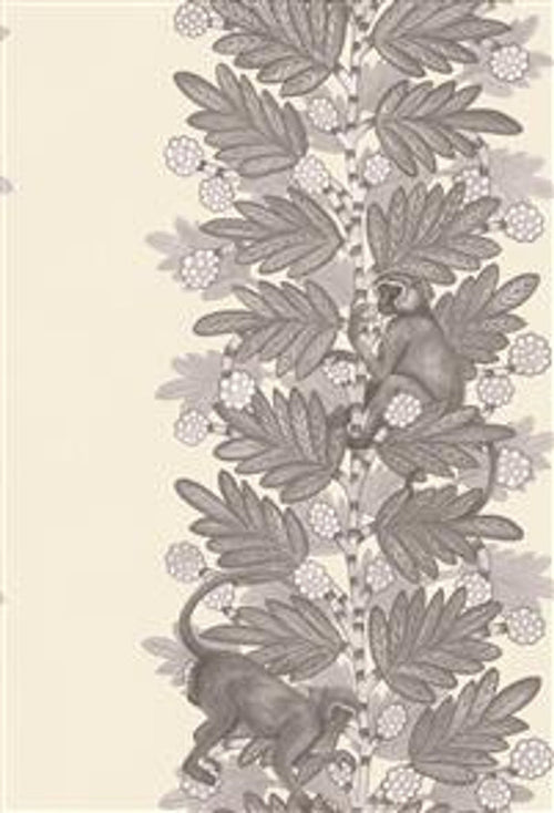 Acacia Monkey Wallpaper - Grey/White