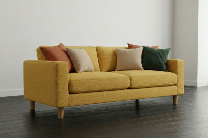 Akito Marigold sofa with scatter cushions