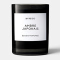 Shop Rescue Spa Ambre Japonais scented candle in a black glass jar with a white minimalist label.