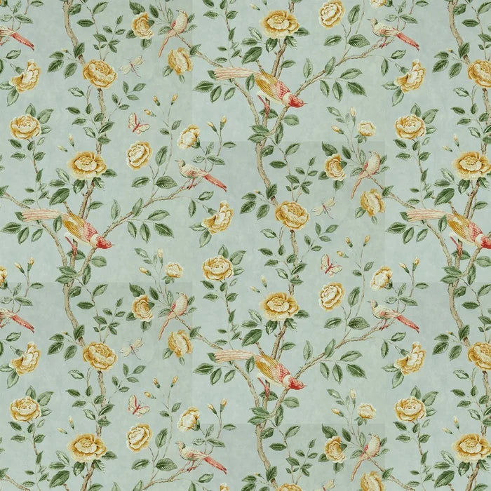 Andhara Wallpaper - Seaglass and Lemon