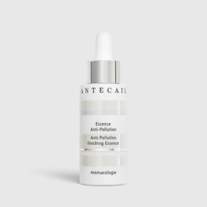 Shop Rescue Spa Anti-Pollution Finishing Essence in a 30ml white bottle with a silver dropper cap.