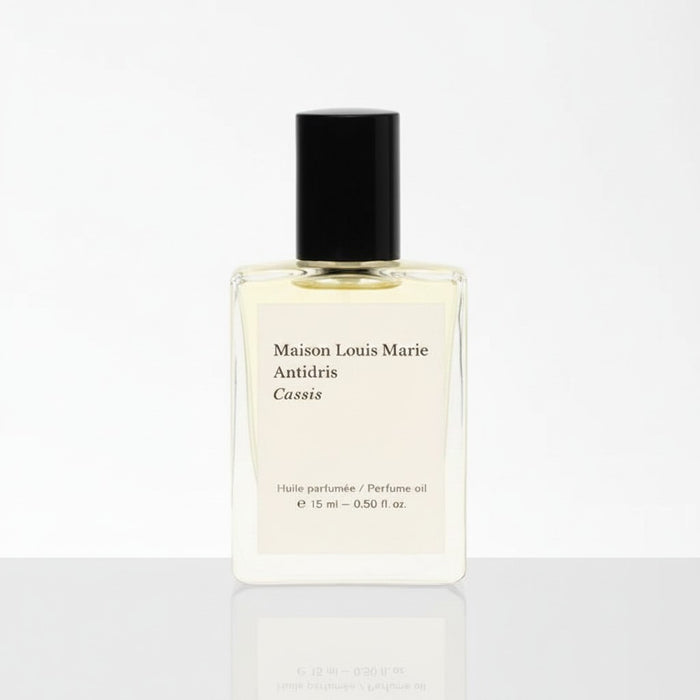 Shop Rescue Spa Antidris Cassis perfume oil with notes of cassis, bergamot, black pepper, white rose, oakmoss, musk, and tonka. 15ml.