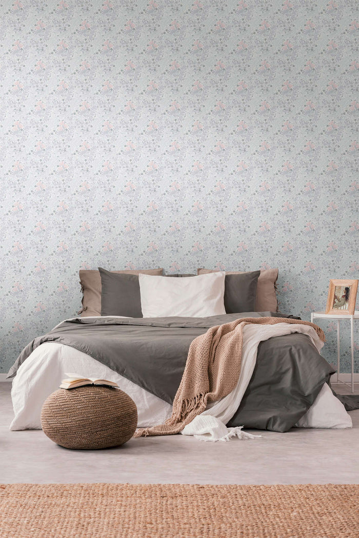 Antique Floral Trails Wallpaper Online NZ | The Inside - Grey