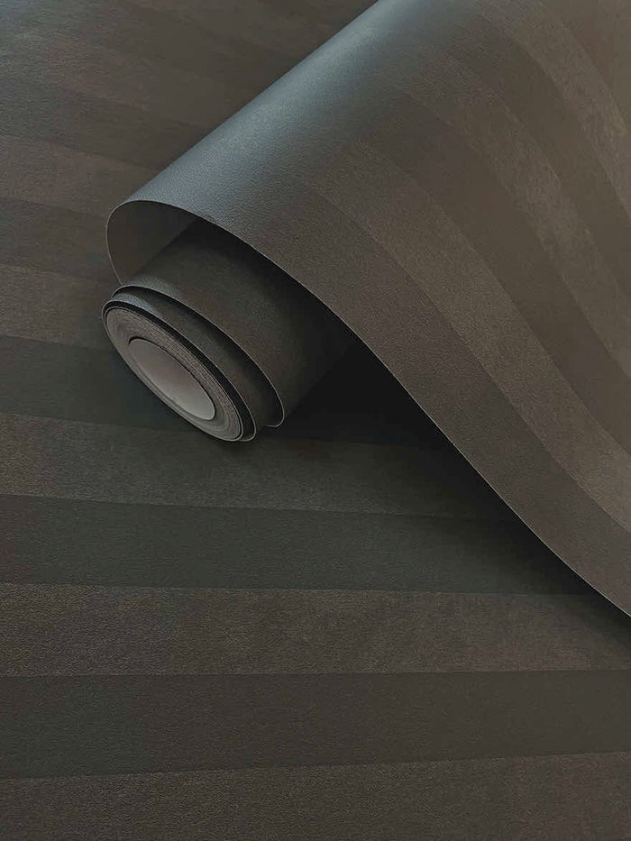 Roll of Aquila Stripes charcoal wallpaper