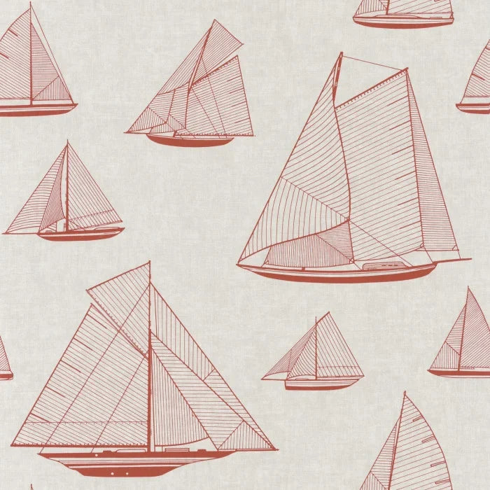 Armada Boat Wallpaper - Rouge - Discontinuing