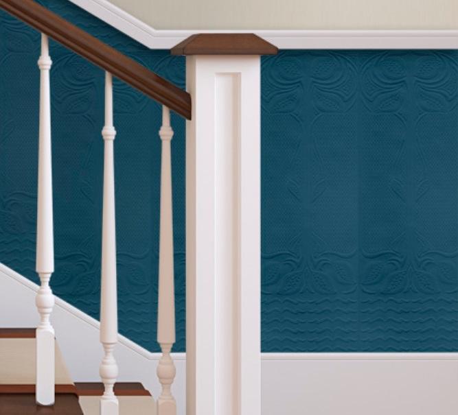 Art Nouveau - Anaglypta Dado Panel Wallpaper