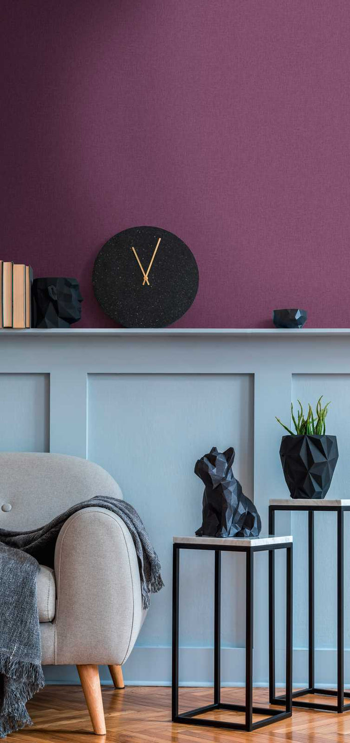 Art of Eden Plain Coordinate Wallpaper - Berry Purple