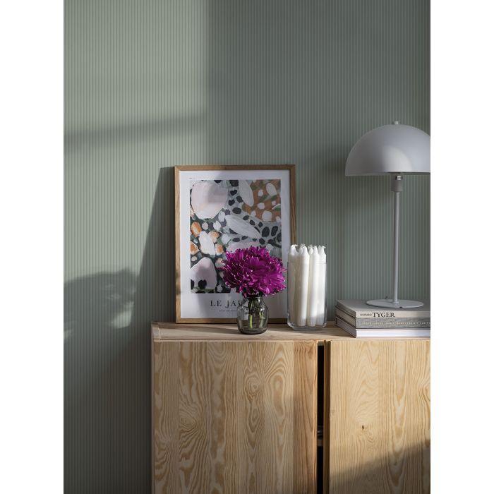 Arvid Fine Stripe Wallpaper - Green