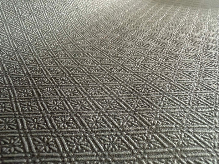 Asian Fusion Geometric Textured Wallpaper - Black - Last Roll