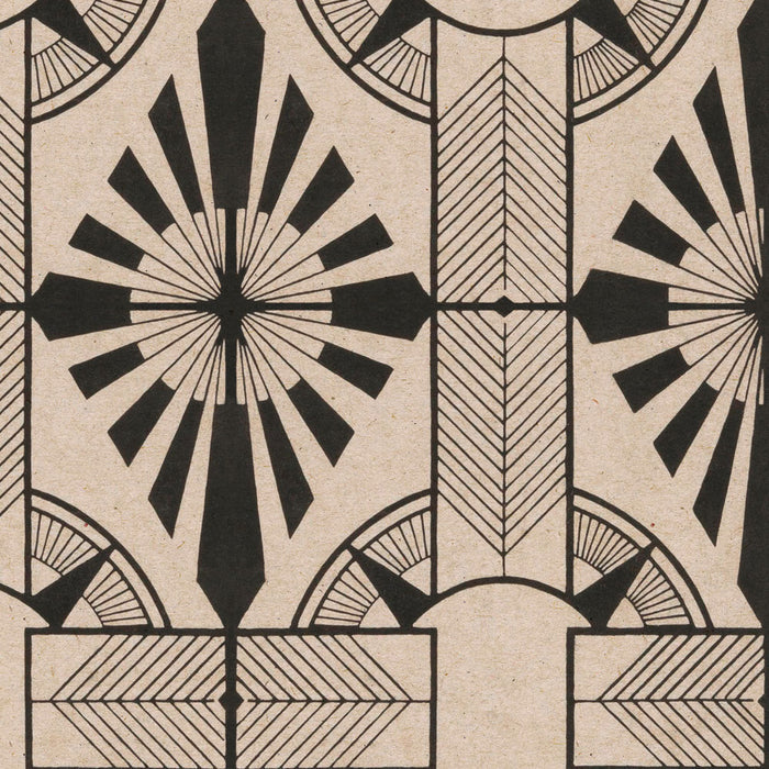 Astoria Diamond Art Deco Sun - Custom Sized Wallpaper Mural (per m2)