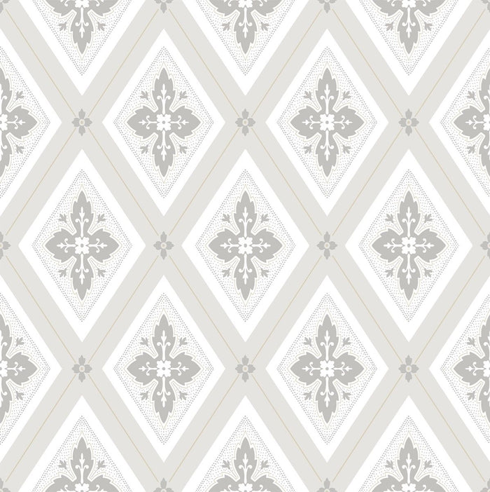Astrid Flora Wallpaper - Grey